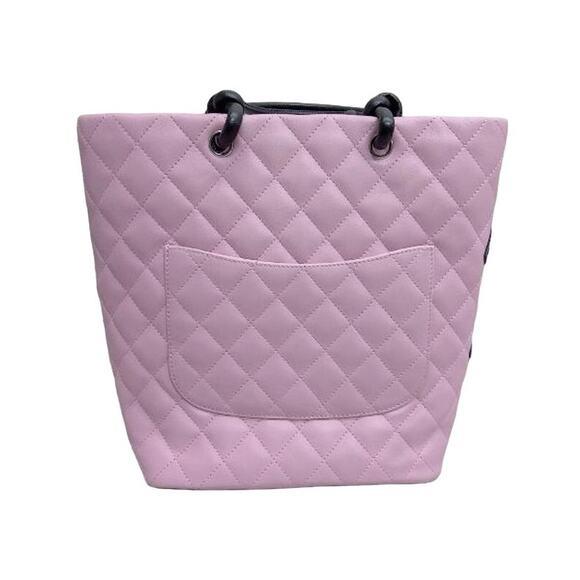 Authentic Chanel Cambon Ligne Quilted Calfskin Tote Medium Shoulder Bucket Bag - Picture 5 of 12